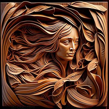 3D модель Марсия Болдуин, американская художница. (STL)